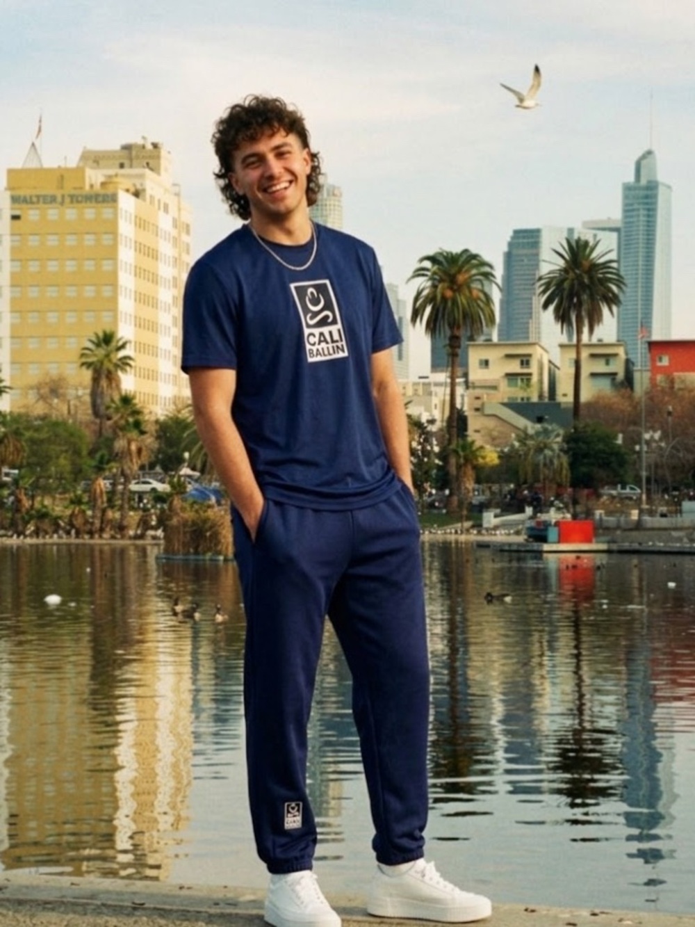 Calli Ballin Men’s Elevate Navy Blue Joggers